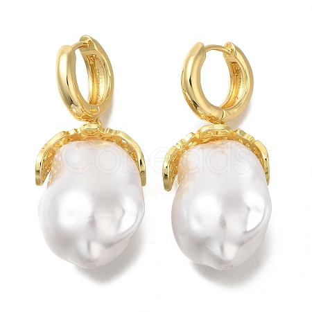 Rack Plating Brass Hoop Earrings EJEW-H016-03G-1