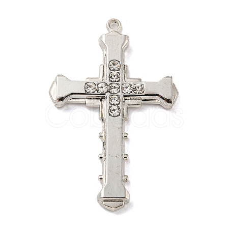 Alloy with Rhinestone Pendants PALLOY-M218-16P-1