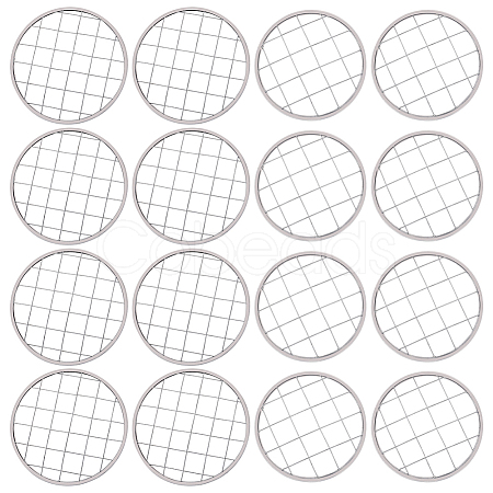 Gorgecraft 16Pcs 2 Style Tinplate Frog Lid Insert with Square Grids FIND-GF0004-87-1