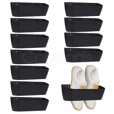 6Pcss Plastic Slipper Racks for Bathroom ODIS-WH0030-331A-1
