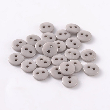 2-Hole Flat Round Resin Sewing Buttons for Costume Design BUTT-E119-34L-05-1