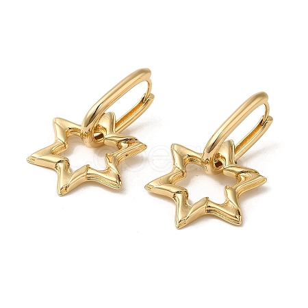 Brass Hoop Earrings EJEW-L271-34KCG-1