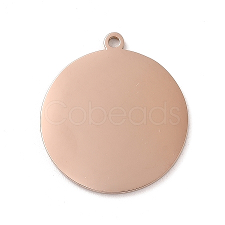 Ion Plating(IP) 304 Stainless Steel Mirror Polished Finish Stamping Blank Tag Pendants STAS-K270-41RG-1