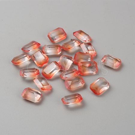 130Pcs Gradient Color Transparent Resin Cabochons RESI-TAC0018-30J-1