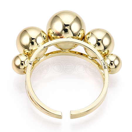 Brass Open Cuff Ring RJEW-Q778-37G-1