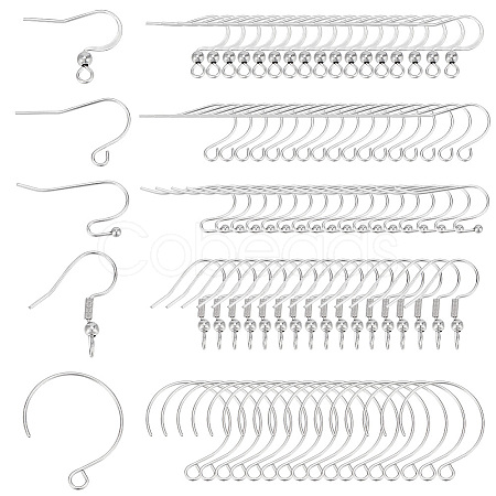 300Pcs 5 Style 304 Stainless Steel Earring Hooks STAS-BBC0004-44-1
