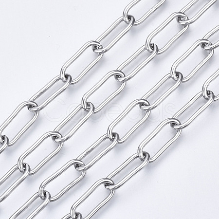 Tarnish Resistant 304 Stainless Steel Paperclip Chains CHS-N001-02P-1