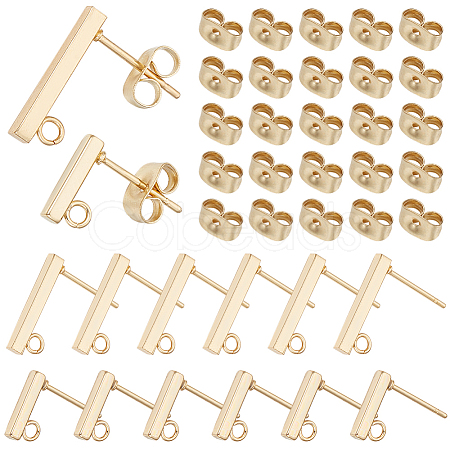 80Pcs 2 Style 304 Stainless Steel Stud Earring Findings STAS-SC0008-53-1