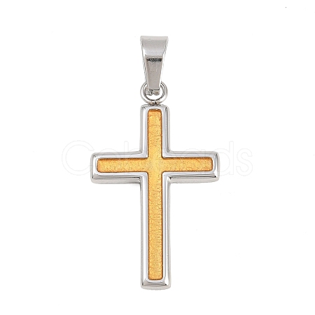 304 Stainless Steel Enamel Pendants STAS-B137-15GP-1