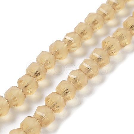 Electroplate Transparent Glass Beads Strands EGLA-I018-FA03-1