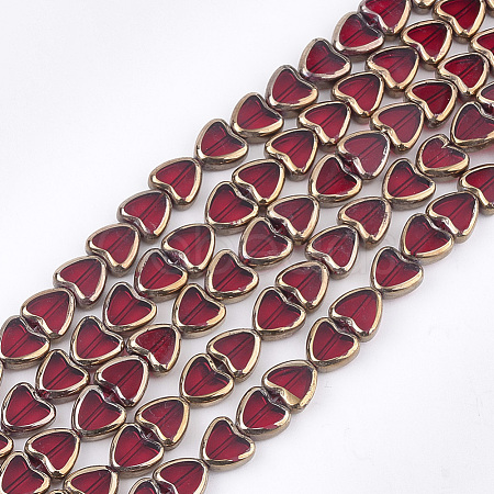Electroplate Glass Beads Strands X-EGLA-S188-09E-1