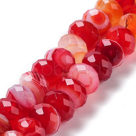 Natural Banded Agate/Striped Agate Beads Strands G-E605-A02-03E-1