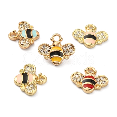 40Pcs 4 Colors Alloy Enamel Pendants ENAM-CJ0002-52-1