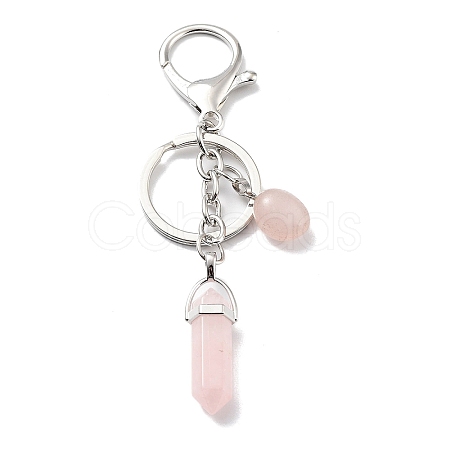 Natural Rose Quartz Keychain KEYC-M022-05H-1
