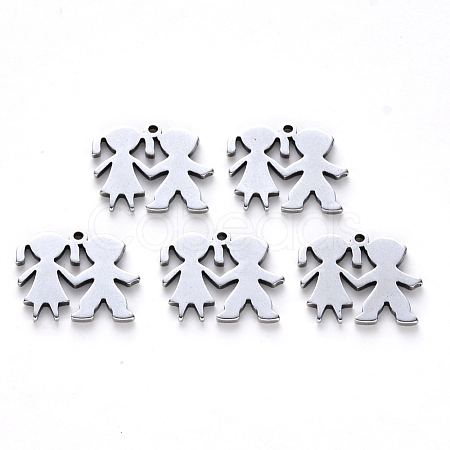 Tarnish Resistant 304 Stainless Steel Charms X-STAS-N092-81-1