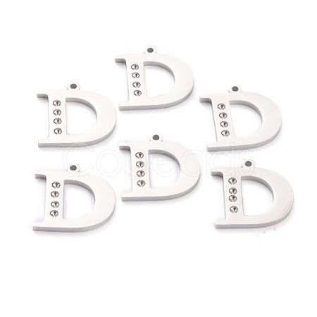 Non-Tarnish 304 Stainless Steel Pendant Rhinestone Settings STAS-F267-09D-P-1