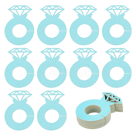 Paper Diamond Ring Wine Glass Charms Tags AJEW-WH0001-71D-1