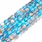 Synthetic Moonstone Beads Strands, Frosted, Round, Deep Sky Blue, 8mm, Hole: 1mm, about 43~47pcs/strand, 14.37''~15.08''(36.5~38.3cm)