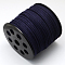 Eco-Friendly Faux Suede Cord, Faux Suede Lace, Midnight Blue, 3.0x1.4mm, about 98.42 yards(90m)/roll