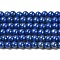 Cubic Zirconia Imitation Pearl Bead Strands, Round, Dark Blue, 4mm, Hole: 0.7mm, about 94pcs/strand, 14.69''(37.3cm)