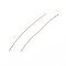 304 Stainless Steel Flat Head Pins, Real 18K Gold Plated, 50x0.5mm, Head: 1.2mm