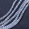 Electroplate Glass Beads Strands, AB Color Plated, Faceted, Rondelle, Clear AB, 8x6mm, Hole: 1mm, about 63~65pcs/strand, 39~40cm