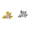 316L Surgical Stainless Steel & G23 Titanium Crystal Rhinestone Labrets for Women Men, Stainless Steel Color, 8mm, Pin: 1.2mm