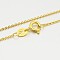 925 Sterling Silver Cable Chain Necklaces, with Spring Ring Clasps, Real 18K Gold Plated, 18 inch, 1.2mm