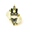 Alloy Enamel Pins for Backpack Clothes, Magic Bottle with Flower, Black, 30.5x21.5x1.6mm, Pin: 1mm