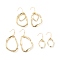 Alloy Twisted Ring Dangle Earring Sets, with 316 Surgical Stainless Steel Earring Hooks, Golden, 68mm and 45mm, Pin: 0.85mm, 3pairs/set