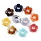 Gradient Color Transparent Acrylic Beads, Center Drilled, Flower, Mixed Color, 14x14.5x4mm, Hole: 1.6mm