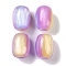 Triple Color Resin European Beads, Large Hole Beads, Imitation Cat Eye, Barrel, Orchid, 16x12mm, Hole: 5.2mm