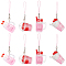 Olycraft 8Pcs 4 Style PVC Plastic Strawberry Ice Cream Cup Pendant Decorations, Imitation Food, for Backpack, Keychain Decor, with Rabbit Pattern, Pink, 105~117mm, 2pcs/style