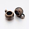 Tibetan Style Alloy Rondelle Tube Bails, Loop Bails, Lead Free and Cadmium Free, Bail Beads, Antique Bronze, 8x5mm, Hole: 2mm, Inner Diameter: 5mm