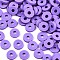 Handmade Polymer Clay Beads, for DIY Jewelry Crafts Supplies, Disc/Flat Round, Heishi Beads, Medium Purple, 4x1mm, Hole: 1mm, about 55000pcs/1000g