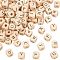 Olycraft Natural Wooden European Beads, Large Hole Beads, Undyed, Cube with Letter, Antique White, 14x13.5x13.5mm, Hole: 5.5mm, 100pcs