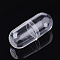 Openable Plastic Bead Containers, Capsule Shaped Container, Clear, 2.4x1.05cm, Inner Diameter: 0.85cm, Capacity: 1ml(0.03 fl. oz)