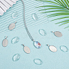Oval DIY 304 Stainless Steel Pendant Making Kit DIY-HY0002-39-4