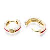 Brass Huggie Hoop Earrings EJEW-S209-07D-4