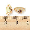 Rack Plating Brass Micro Pave Clear Cubic Zirconia Connector Charms KK-F864-04G1-3