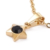 PVD Vacuum Plating Rhinestone Stud Earrings and Pendant Necklaces Sets STAS-C028-01G-7