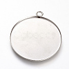 Non-Tarnish 201 Stainless Steel Pendant Cabochon Settings X-STAS-T004-015-1