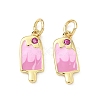 Brass Pave Cubic Zirconia Pendants KK-S338-09G-1