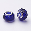 Handmade Glass European Beads X-GPDL25Y-25-2