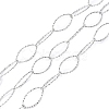 Tarnish Resistant 304 Stainless Steel Textured Horse Eye Link Chains CHS-I020-01A-P-1