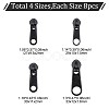 32Pcs 4 Style Zinc Alloy & Plastic Zipper Slider FIND-GF0003-95-2