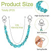 2Pcs Acrylic Link Bag Extender Chains HJEW-TAC0142-4