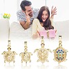 8Pcs 4 Styles Brass Micro Pave Cubic Zirconia Pendants KK-BBC0019-64-5