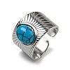 304 Stainless Steel Open Cuff Rings STAS-Z060-16P-2