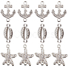 30Pcs 3 Styles Alloy Connector Charms with Crystal Rhinestone FIND-SC0007-89-1